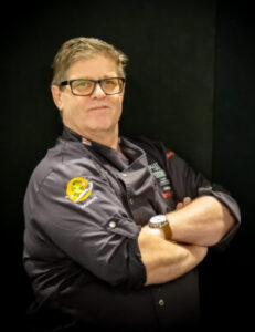 Martin Bouchier Chef Northern Territory in chef jacket and arms folded